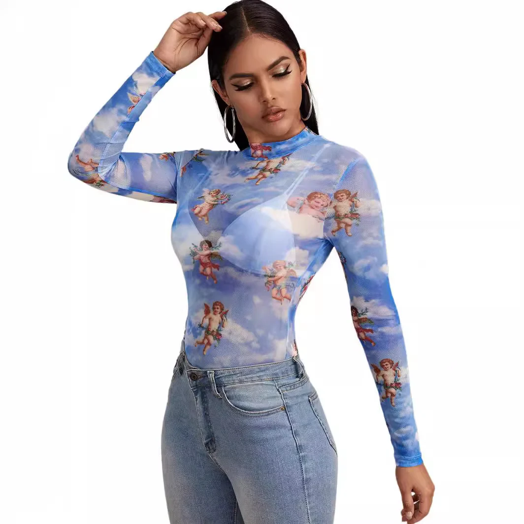 Printed 3-color Angel Kids T-shirt Top — image 1