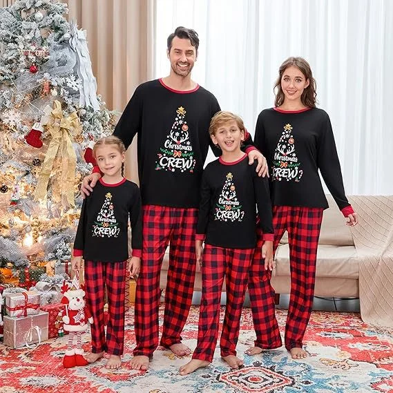 Printed Christmas Parent-child Pajama Set — image 3