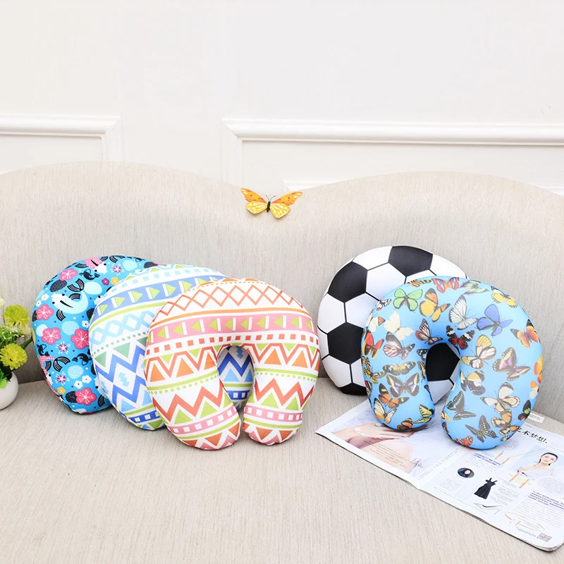Printed Foam Particle Travel Neck Pillow, Soft Milk Silk U Shape Support Multiple… — image 5