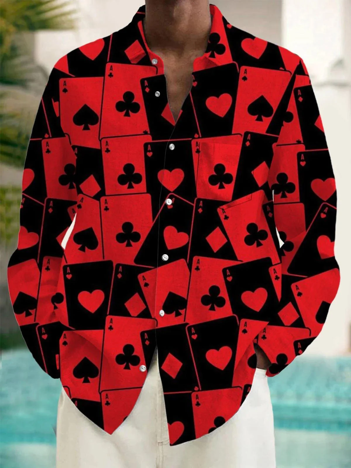 Printed Long-sleeve Casual Top For Men — image 10