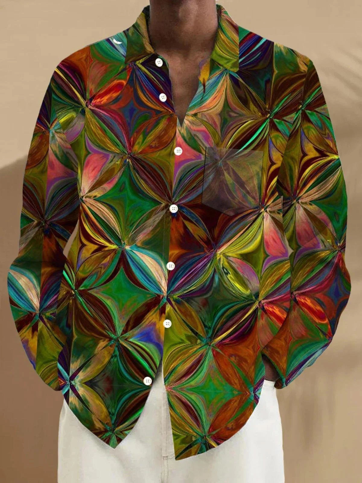 Printed Long-sleeve Casual Top For Men — image 6