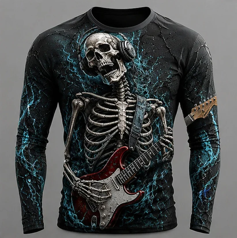 Printed Mens Long-sleeve T-shirt With A Crew Neck — image 13