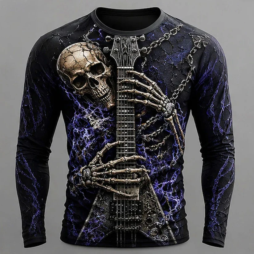 Printed Mens Long-sleeve T-shirt With A Crew Neck — image 4