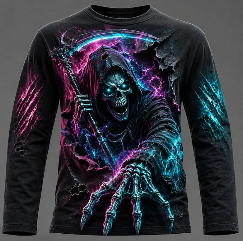 Printed Mens Long-sleeve T-shirt With A Crew Neck — image 11