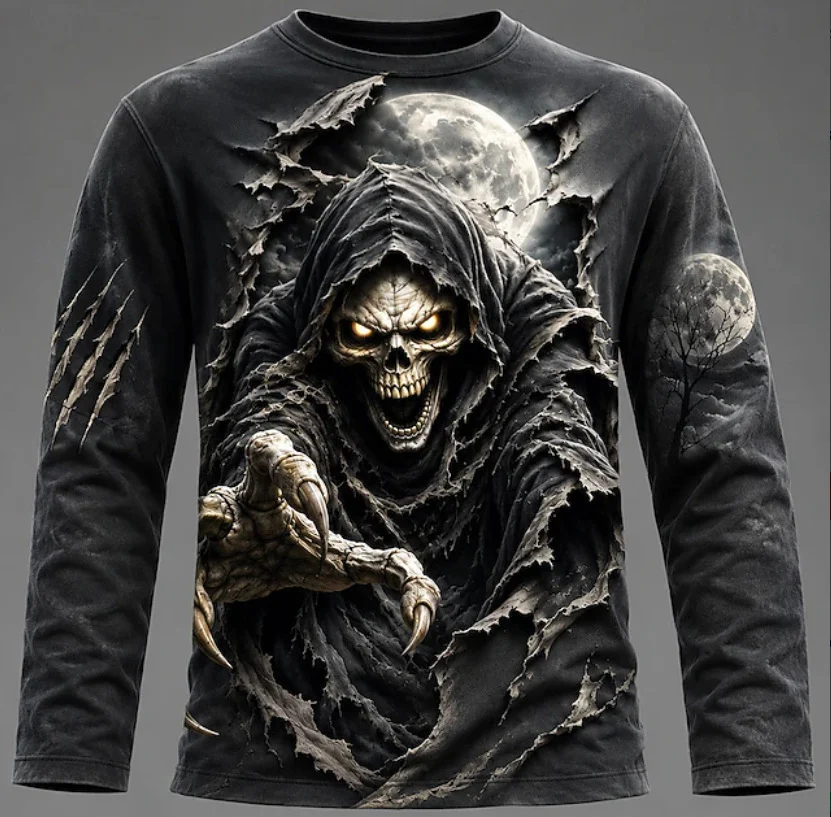 Printed Mens Long-sleeve T-shirt With A Crew Neck — image 10