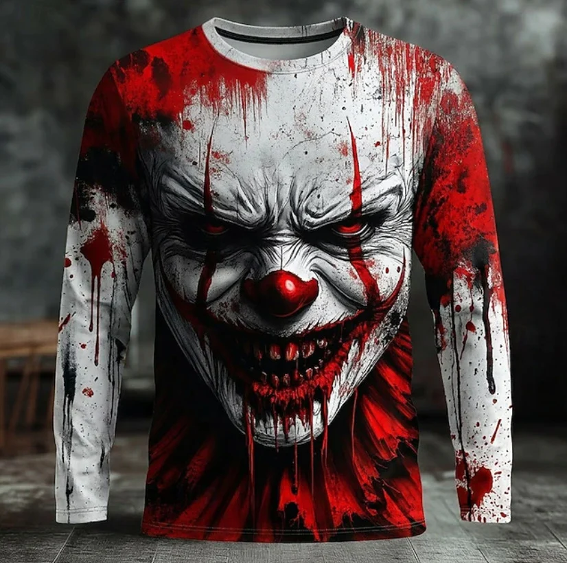 Printed Mens Long-sleeve T-shirt With A Crew Neck — image 3