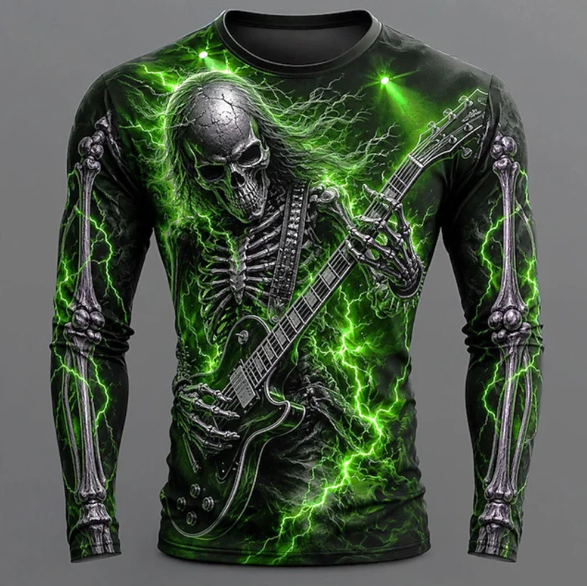Printed Mens Long-sleeve T-shirt With A Crew Neck — image 8