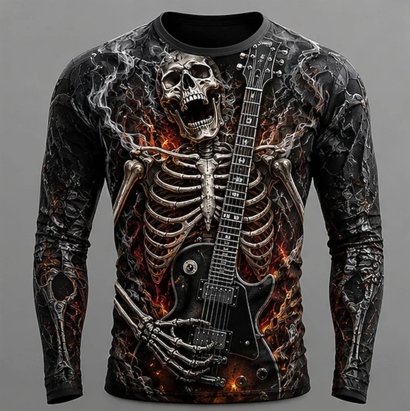 Printed Mens Long-sleeve T-shirt With A Crew Neck — image 12