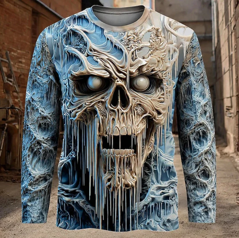 Printed Mens Long-sleeve T-shirt With A Crew Neck — image 5