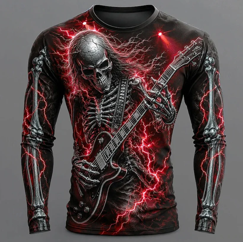 Printed Mens Long-sleeve T-shirt With A Crew Neck — image 6