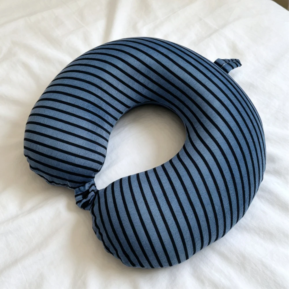 Printed Pattern Memory Foam U Shaped Neck Pillow, Snap Button Travel Pillow For… — image 4