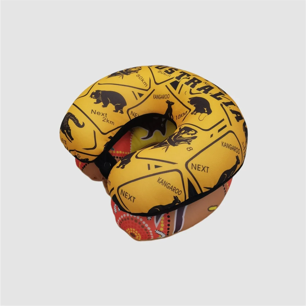 Printed Pattern U Shaped Travel Neck Pillow, Lightweight Foam Bead Cervical Pillow For… — image 3