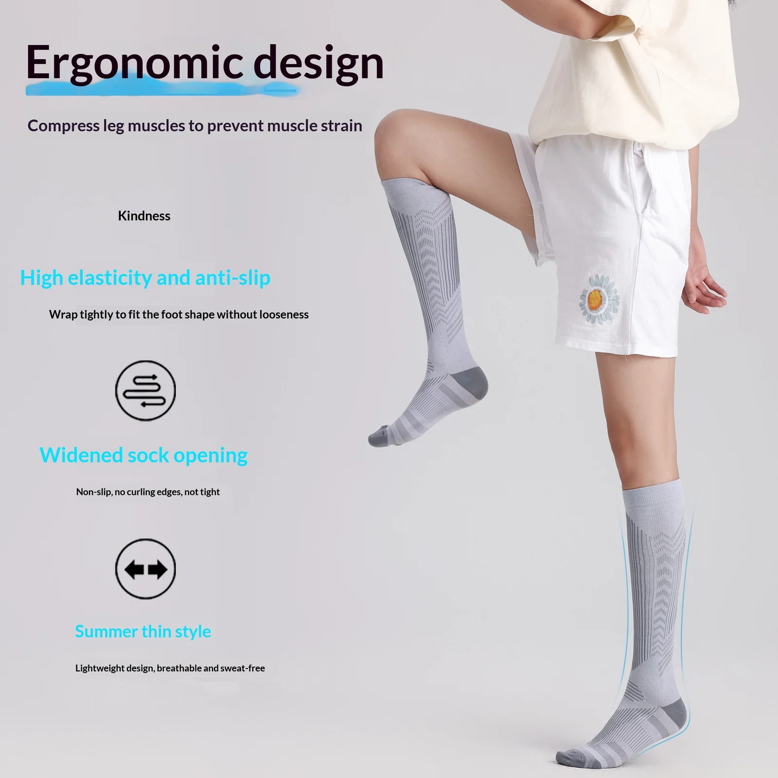Professional Compression Socks For Sports Fitness And Runningleg — image 5