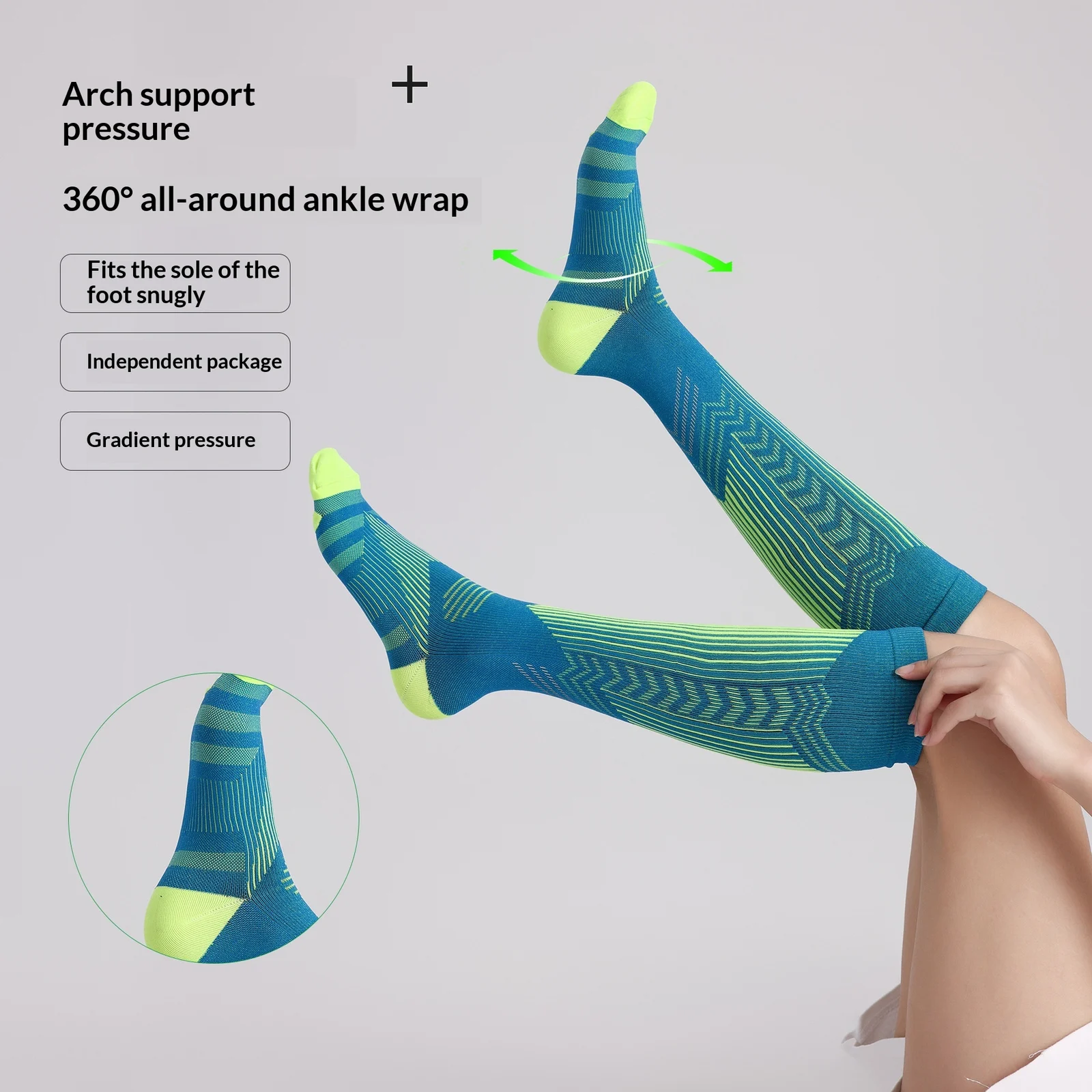 Professional Compression Socks For Sports Fitness And Runningleg — image 3