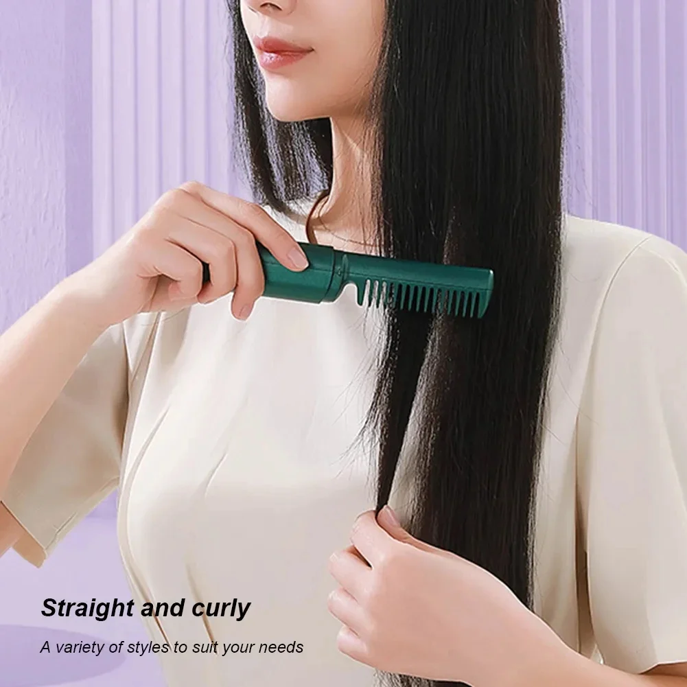 Professional Wireless Hair Straightener Curler Comb Fast Heating Negative Ion… — image 3