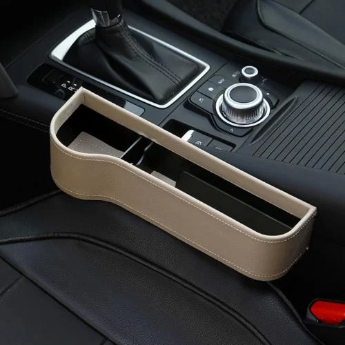 PU Car Organizer Seat Gap Storage Box Side Slit For Wallet Phone Coins Cigarette Keys… — image 3