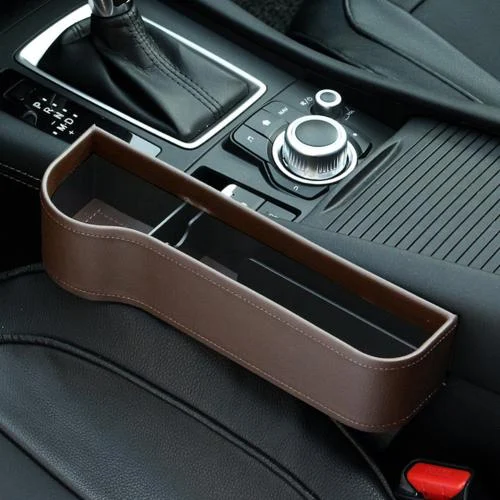 PU Car Organizer Seat Gap Storage Box Side Slit For Wallet Phone Coins Cigarette Keys… — image 15