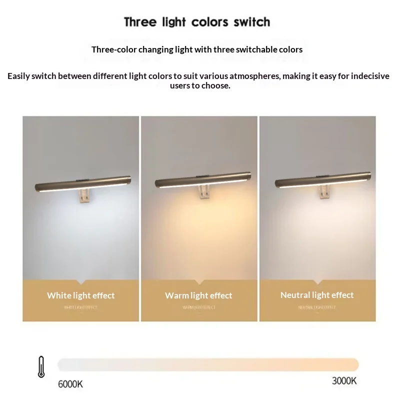 Punch-free Vanity Cabinet Sink Unit Wall-mounted Charging Light — image 2