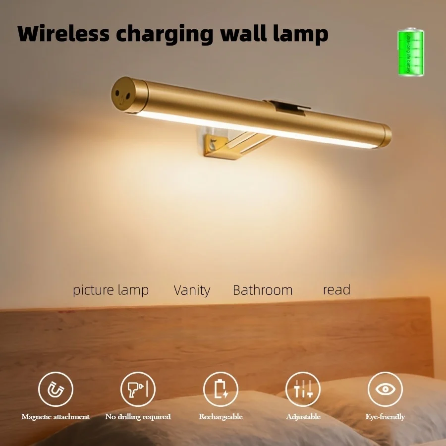Punch-free Vanity Cabinet Sink Unit Wall-mounted Charging Light — image 4
