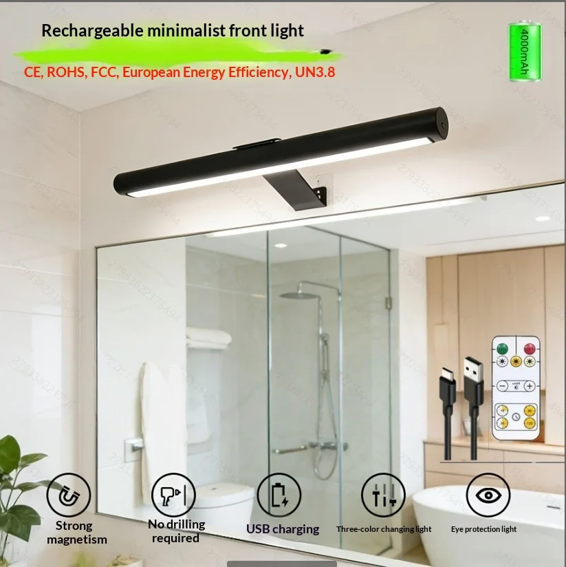 Punch-free Vanity Cabinet Sink Unit Wall-mounted Charging Light — image 6