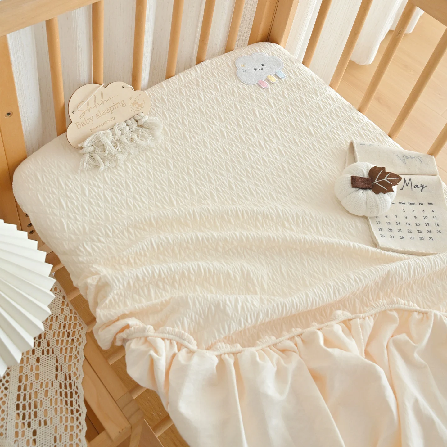 Pure Cotton Fitted Sheet For Baby And Children's Thickened Mattress Cover — image 2