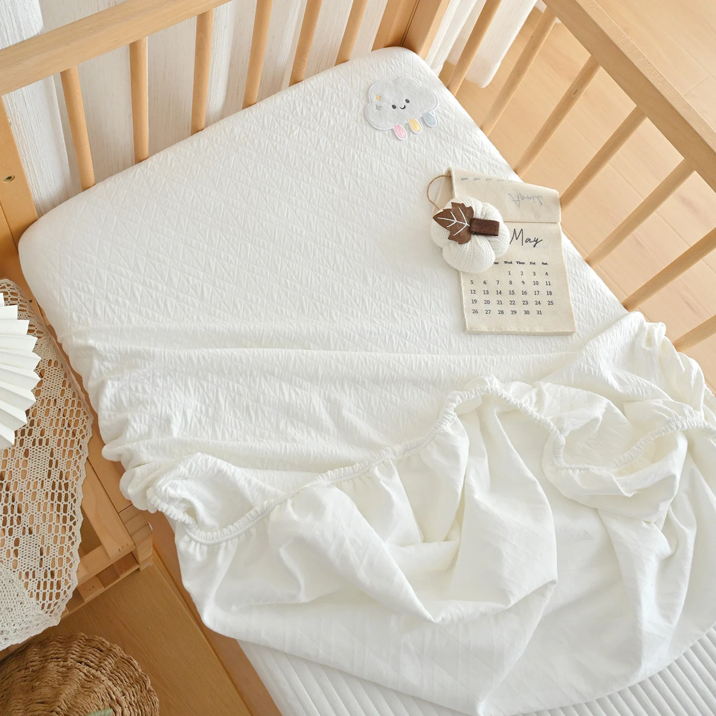 Pure Cotton Fitted Sheet For Baby And Children's Thickened Mattress Cover — image 6