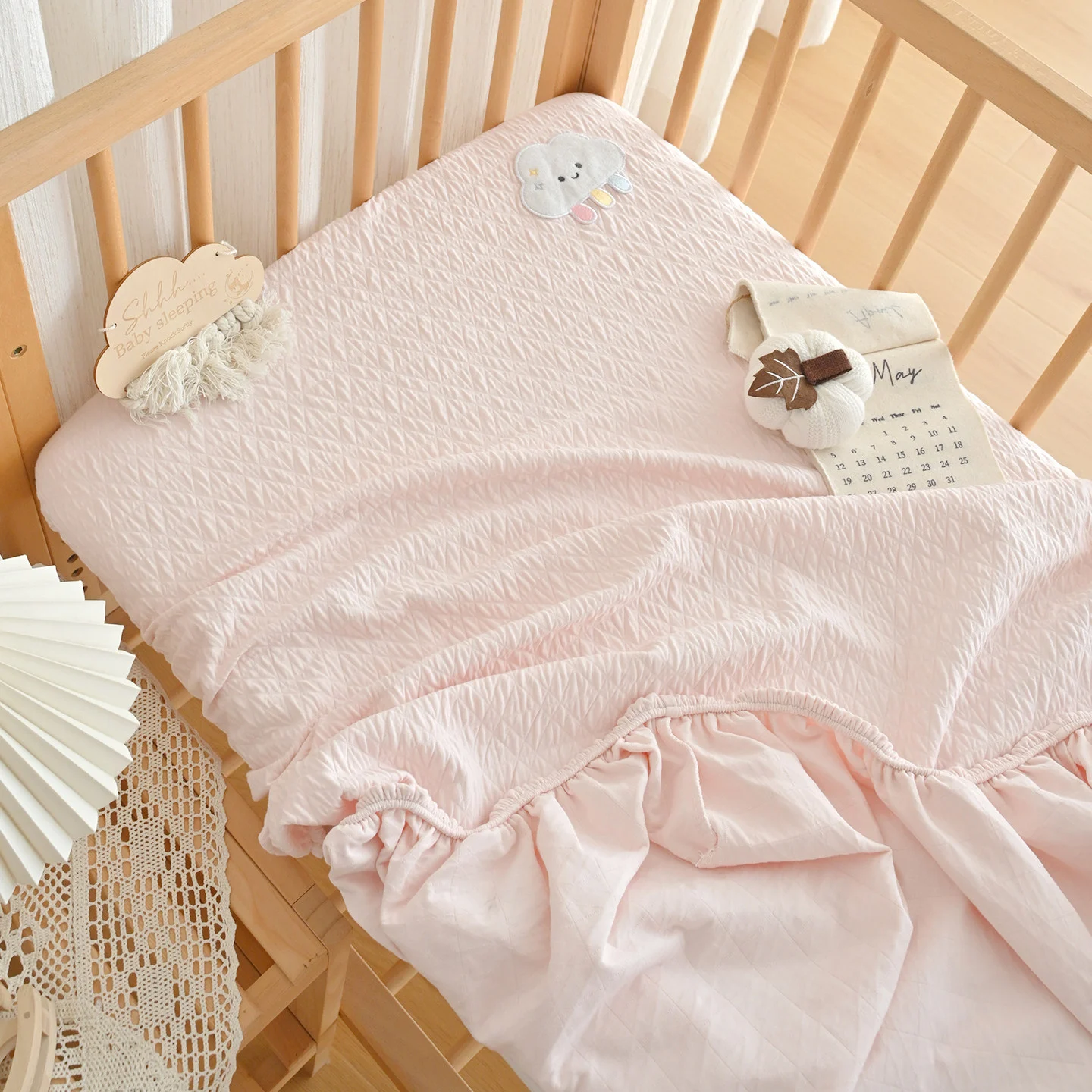 Pure Cotton Fitted Sheet For Baby And Children's Thickened Mattress Cover — image 3