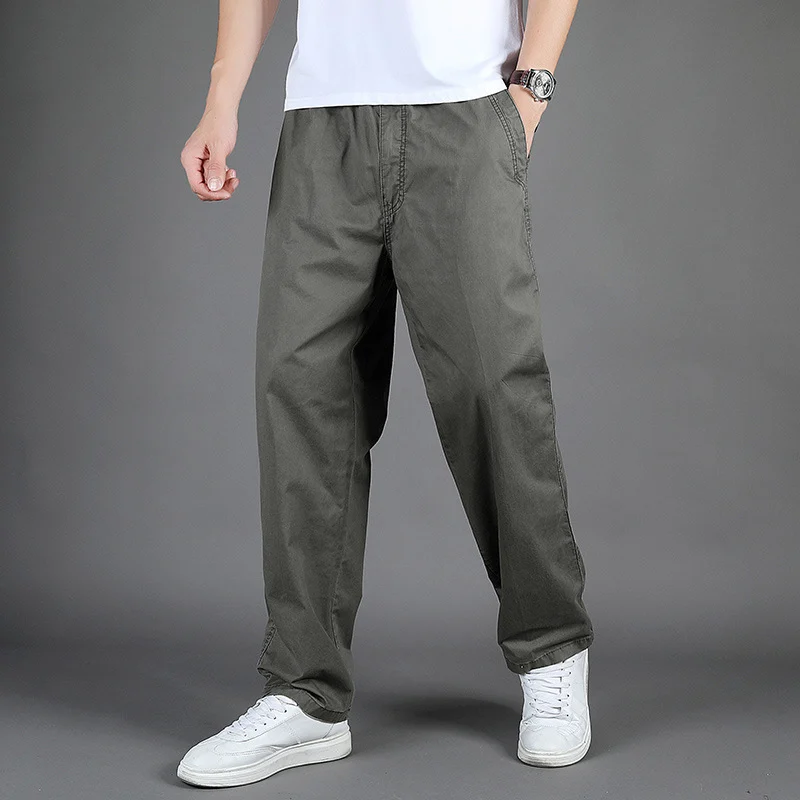Pure Cotton Men's Casual Pants Spring And Autum New Middle-aged Business Straight… — image 5