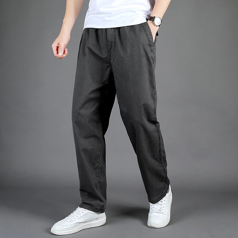 Pure Cotton Men's Casual Pants Spring And Autum New Middle-aged Business Straight… — image 3