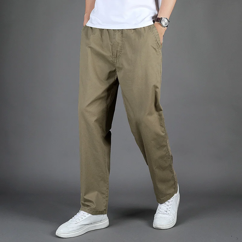 Pure Cotton Men's Casual Pants Spring And Autum New Middle-aged Business Straight… — image 4