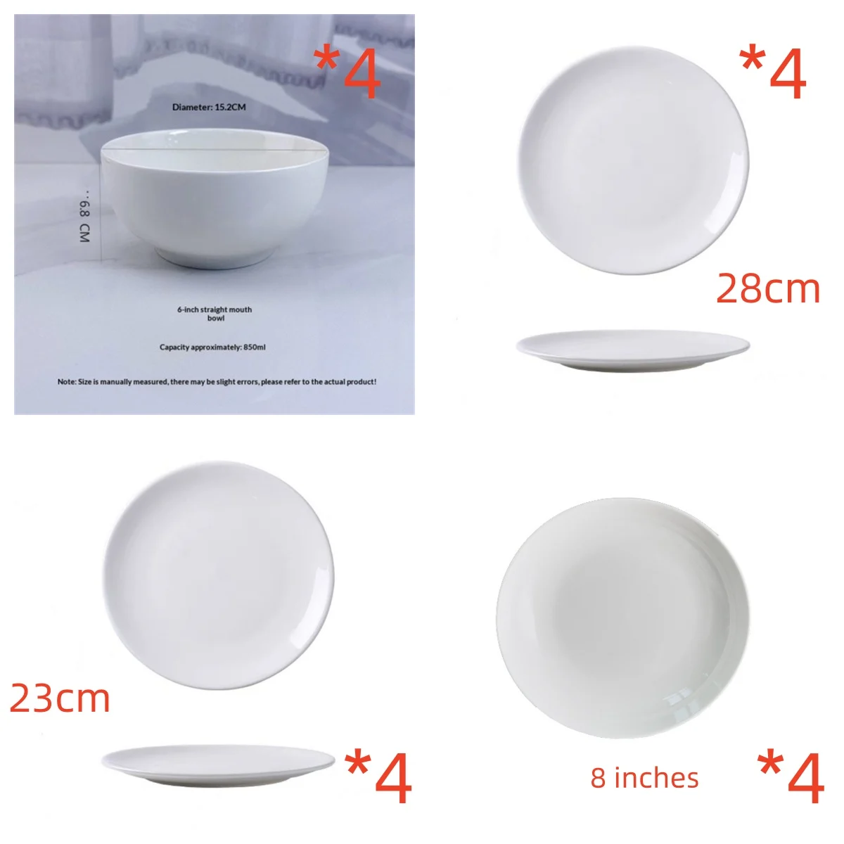 Pure White Ceramic Rice Bowl And Noodle — image 10