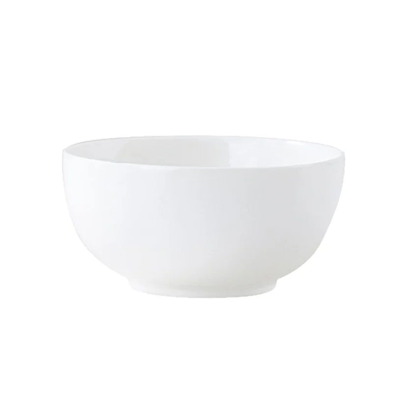 Pure White Ceramic Rice Bowl And Noodle — image 8