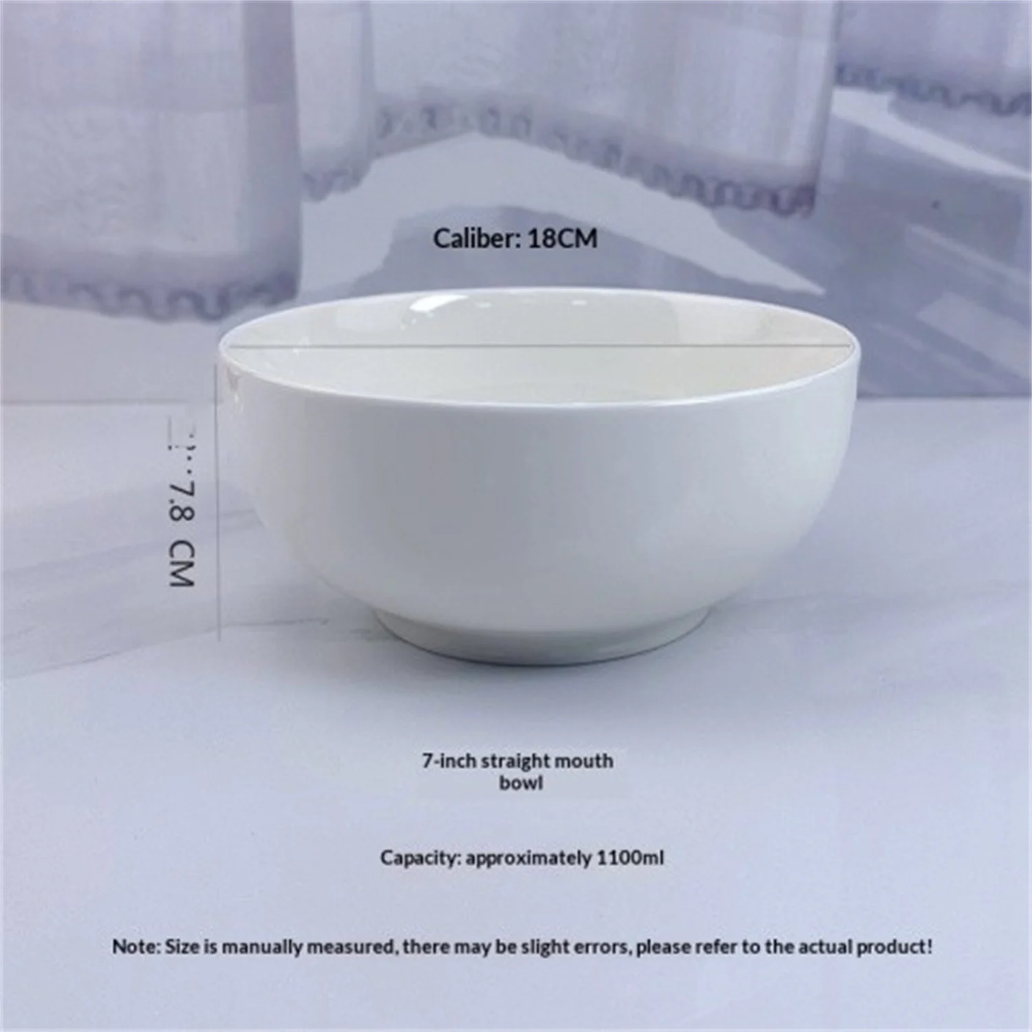 Pure White Ceramic Rice Bowl And Noodle — image 11