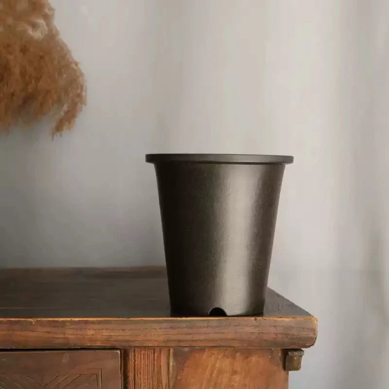 Purple Clay Round Flower Pot - Breathable Traditional Ceramic Planter For Indoor… — image 2