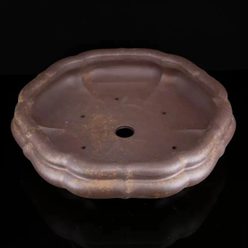 Purple Clay Segment Mud Wood-fired Hexagonal Basin — image 4