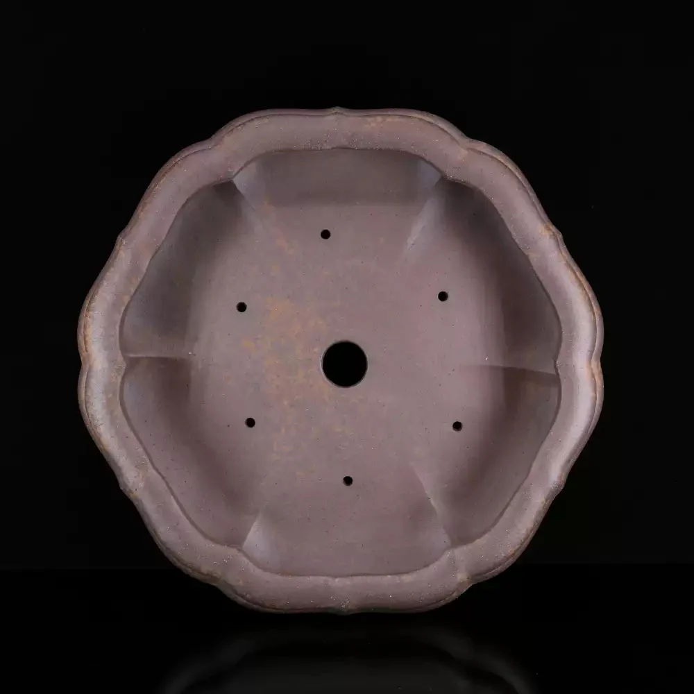 Purple Clay Segment Mud Wood-fired Hexagonal Basin — image 5
