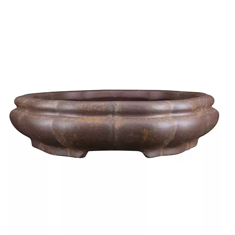 Purple Clay Segment Mud Wood-fired Hexagonal Basin — image 2