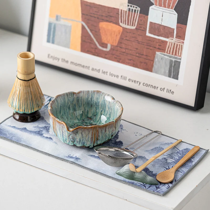 Qihuang Brushed Retro Kiln-changed Matcha Set — image 4