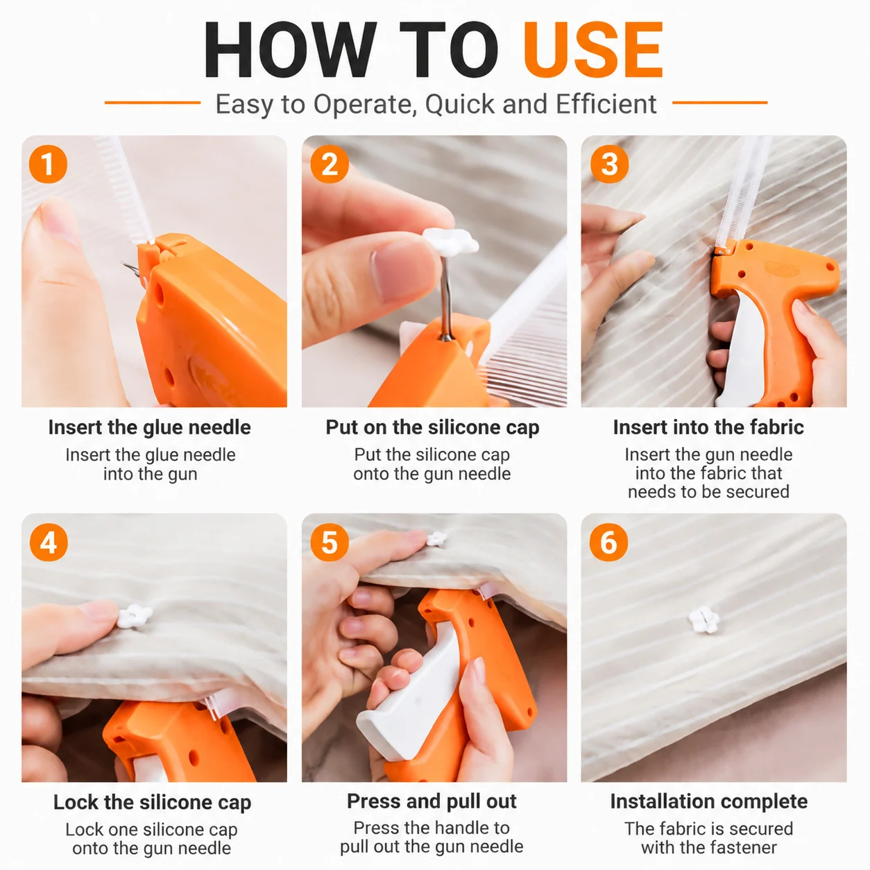 Quilt Clip Fastener Tool For Clothes Bedding Comforter Holder, Handheld Anti-slip… — image 5