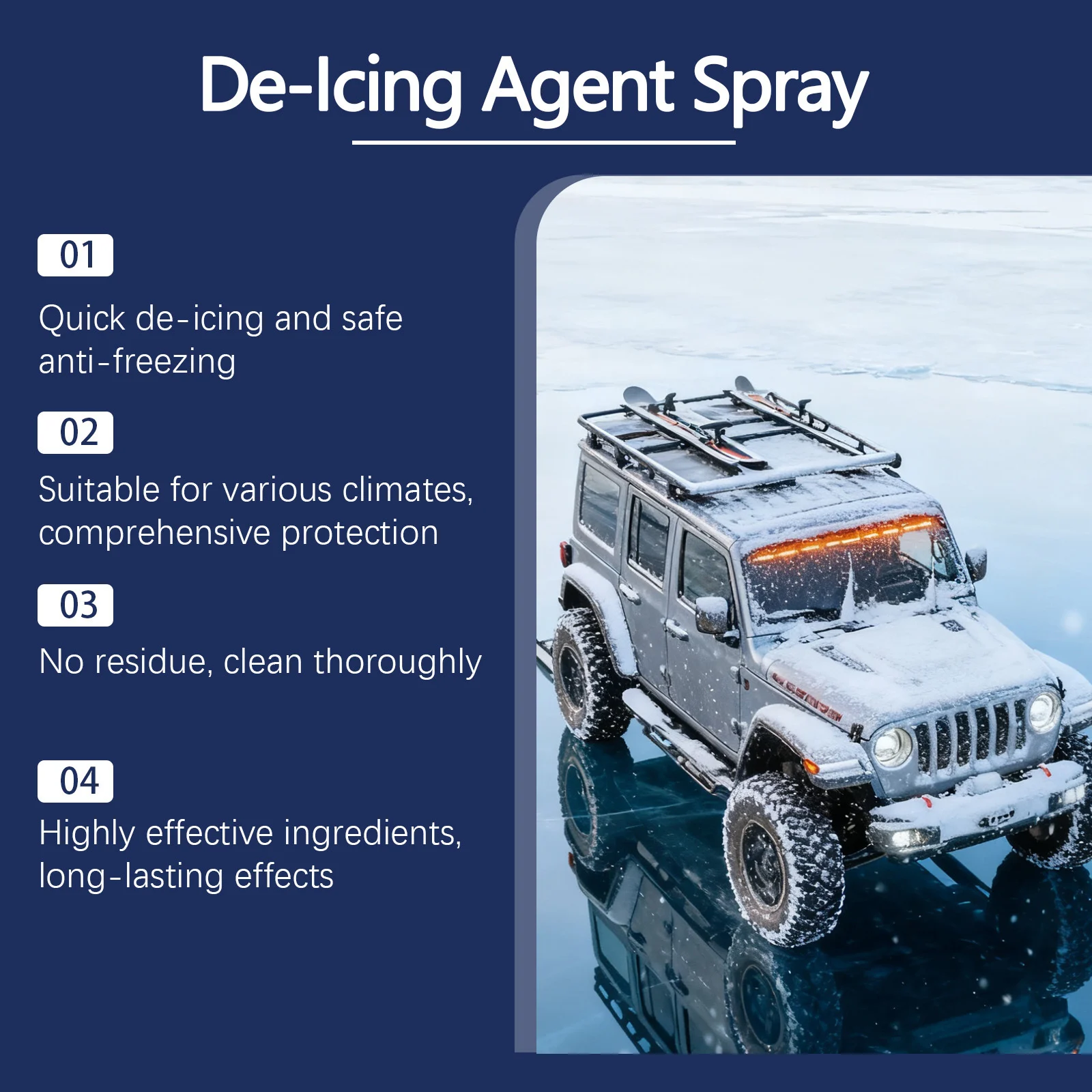 Rayhong Car De-icer, Convenient De-icing And Defogging Spray For Windows Rearview Mirrors — image 2