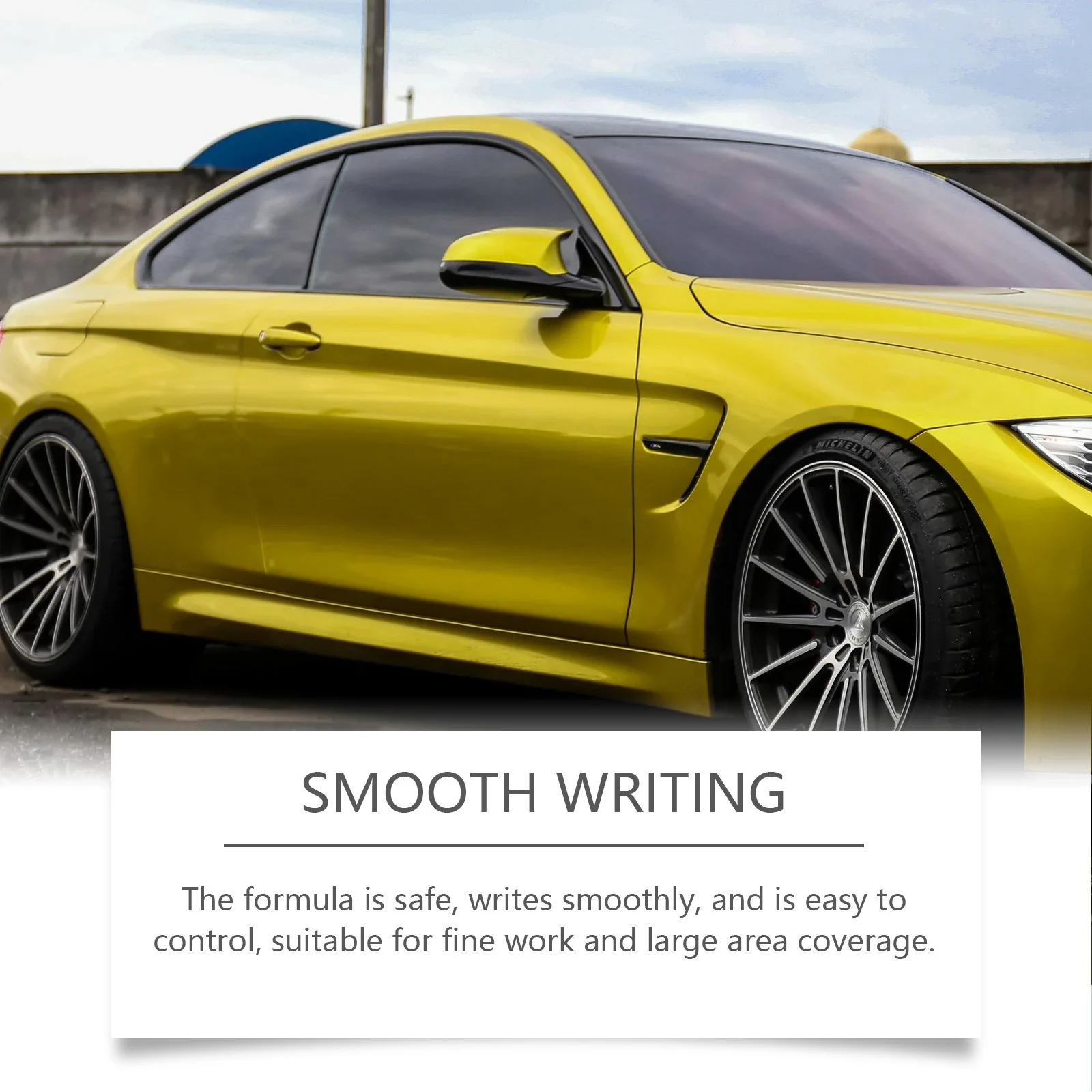 Rayhong Yellow Car Tire Paint Pen Art Painting Waterproof Long-lasting Oil-based — image 4