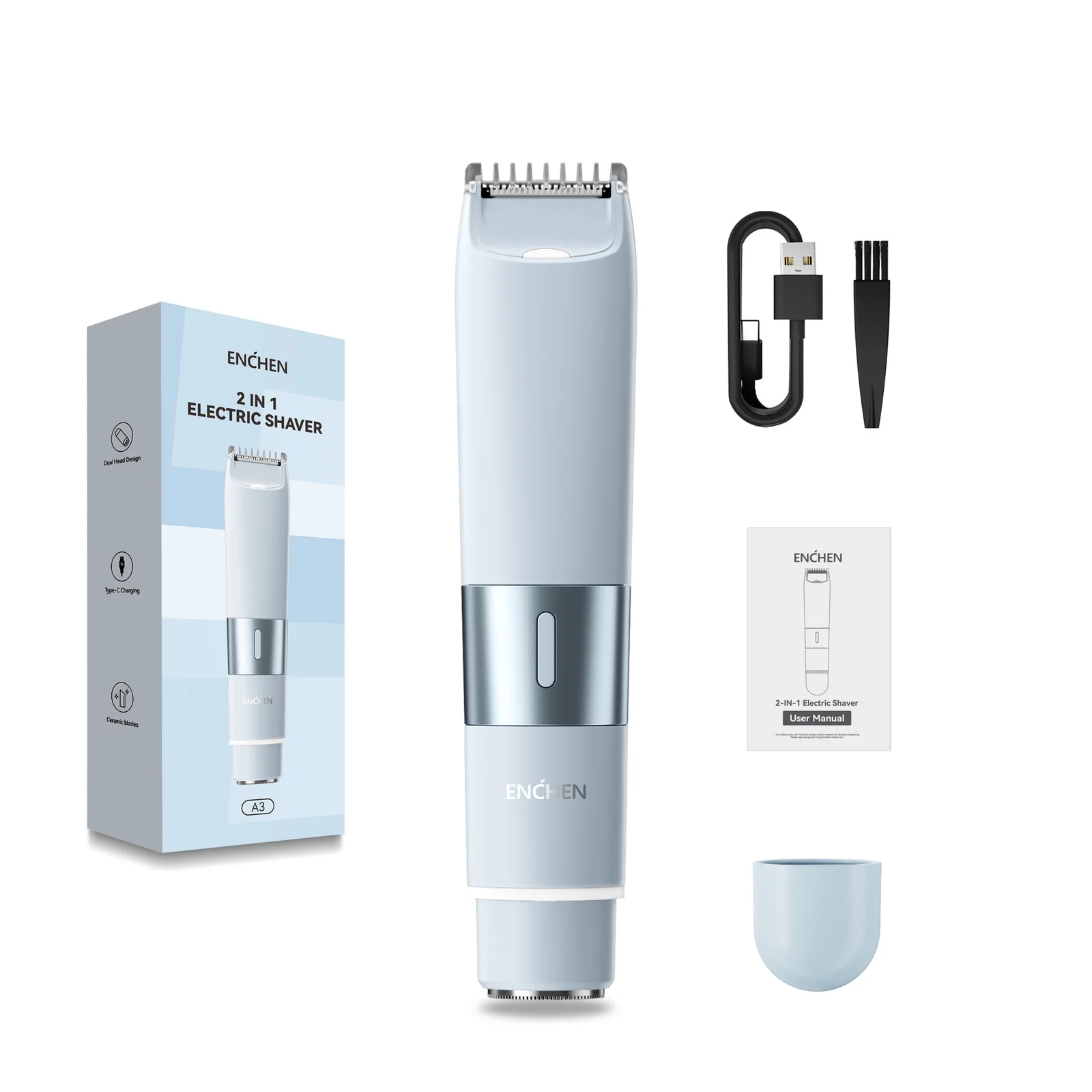 Rechargeable Electric Multifunctional Body Hair Trimmer For Men And Women — image 3