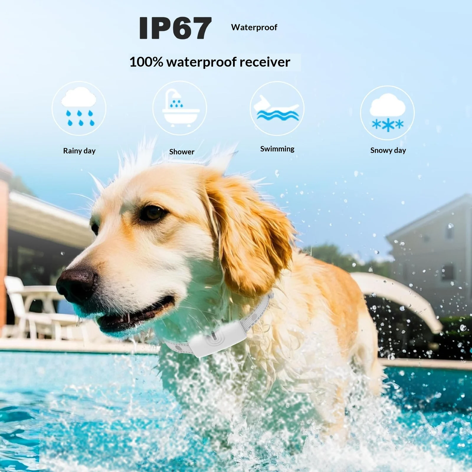 Rechargeable Waterproof Long-range Remote Dog Training Collar — image 4