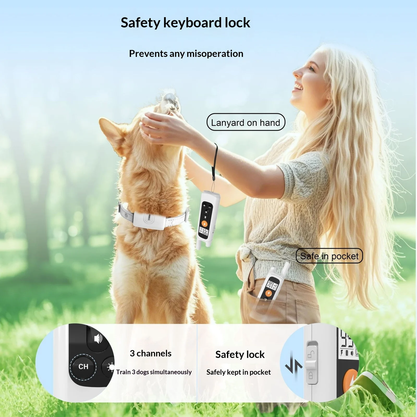 Rechargeable Waterproof Long-range Remote Dog Training Collar — image 5