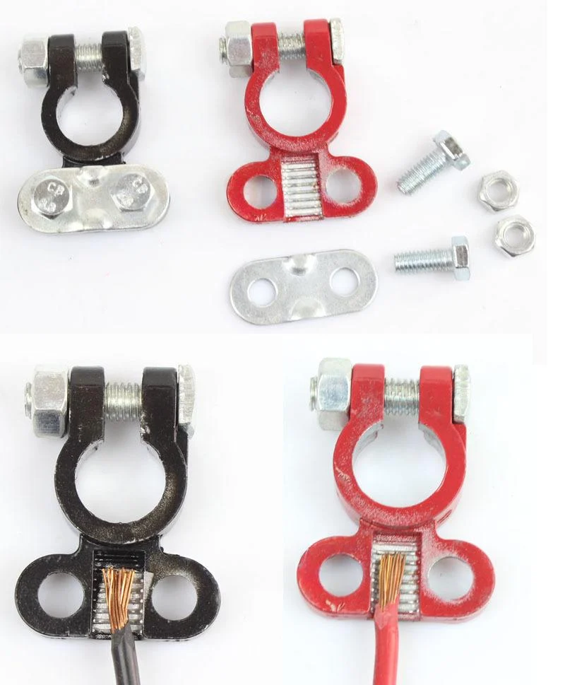 Red And Black Spray-painted Car Battery Clamps — image 3