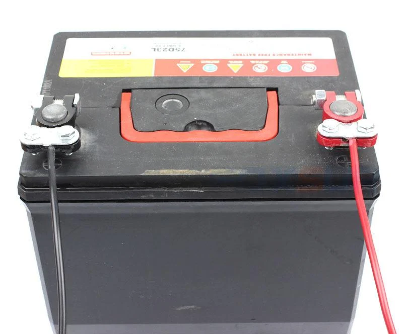 Red And Black Spray-painted Car Battery Clamps — image 5