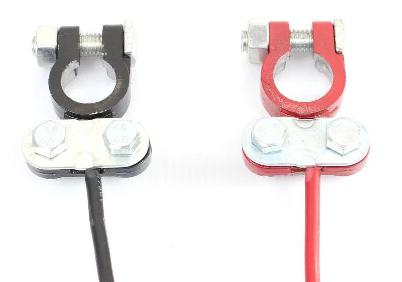 Red And Black Spray-painted Car Battery Clamps — image 4