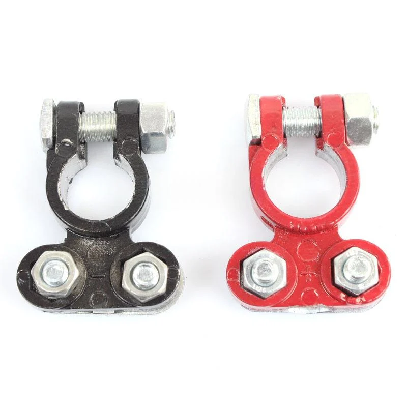 Red And Black Spray-painted Car Battery Clamps — image 2