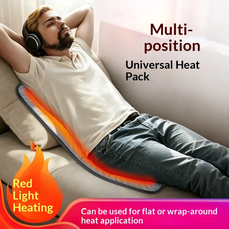 Red Light Heating Pad Electric Hot Compress Mat With 3 Temperature Settings For Waist… — image 3