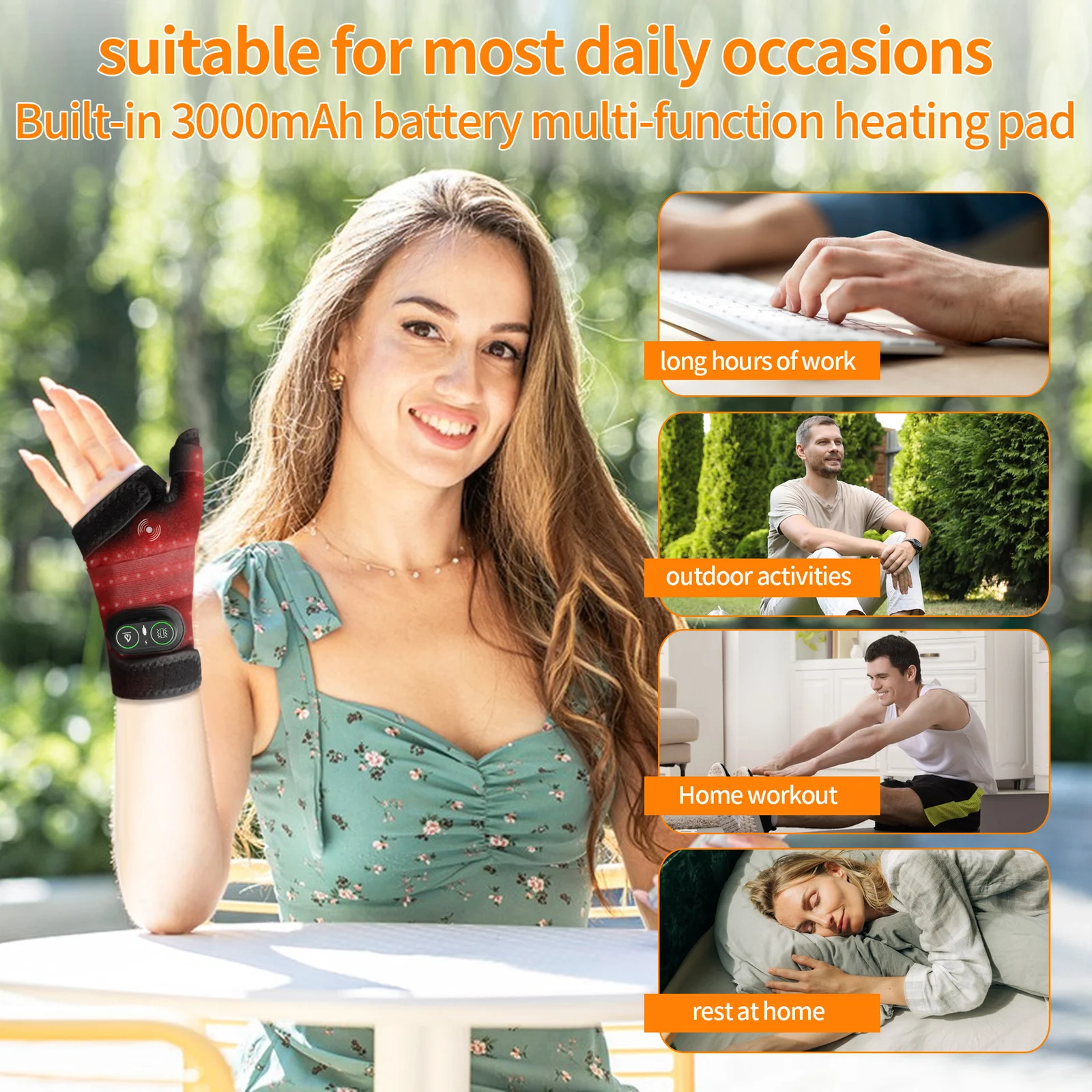 Red-light Therapy Electric Heating Wrist Wrap With Warming And Massage Functions — image 3